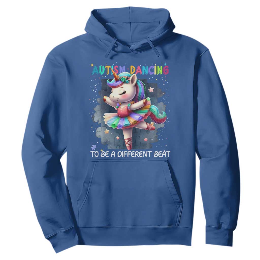 Autism Support Unicorn Hoodie Ballet Dancing To A Different Beat