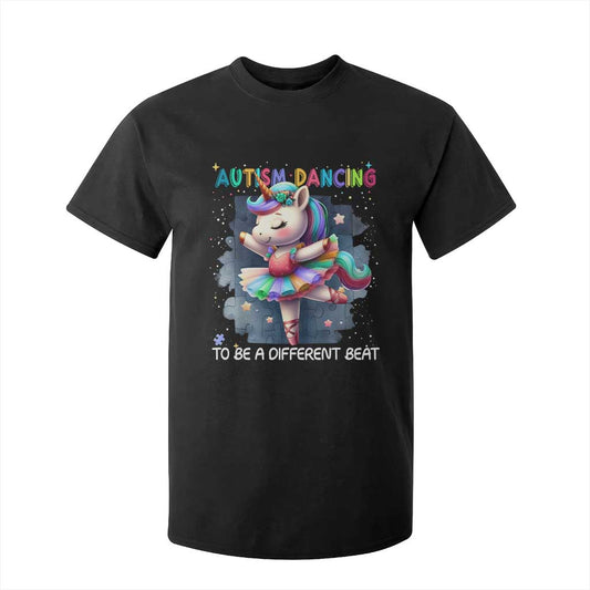 Autism Support Unicorn T Shirt For Kid Ballet Dancing To A Different Beat