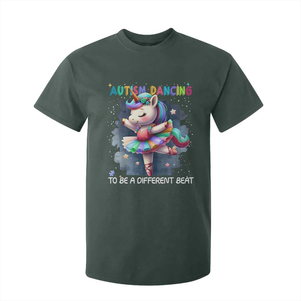 Autism Support Unicorn T Shirt For Kid Ballet Dancing To A Different Beat
