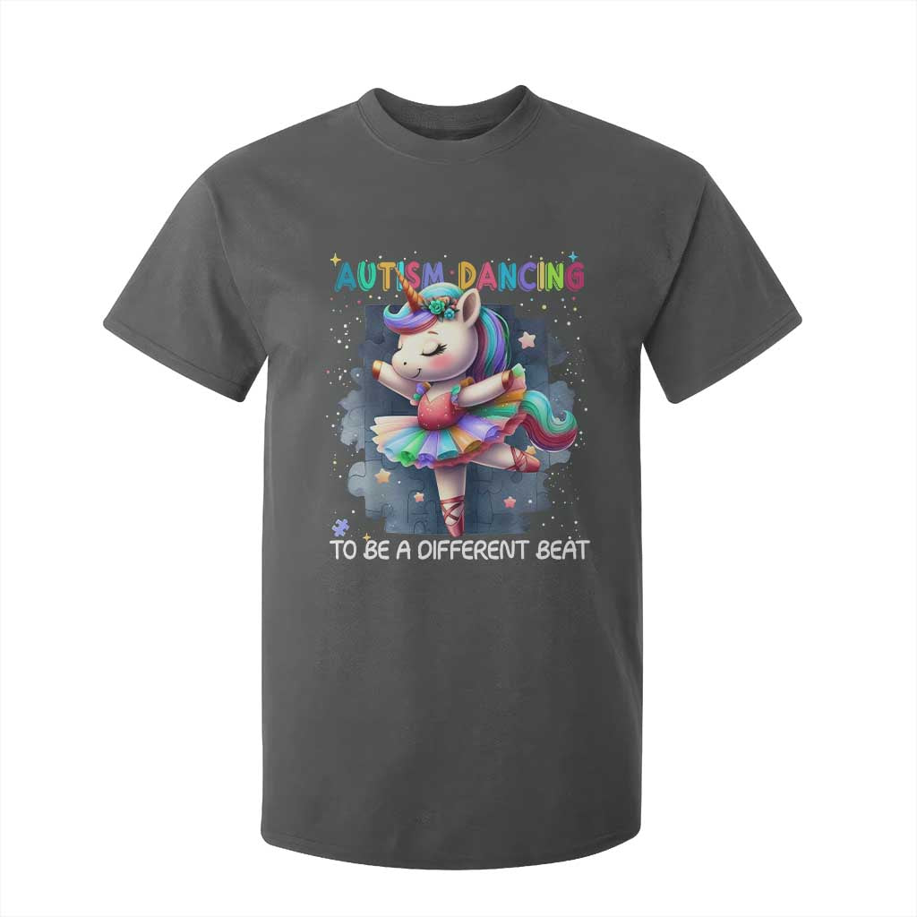 Autism Support Unicorn T Shirt For Kid Ballet Dancing To A Different Beat