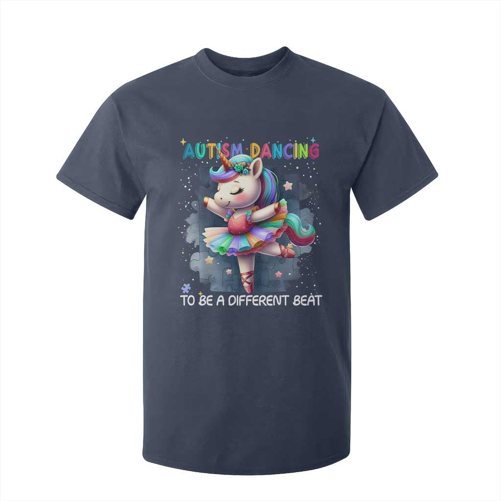 Autism Support Unicorn T Shirt For Kid Ballet Dancing To A Different Beat