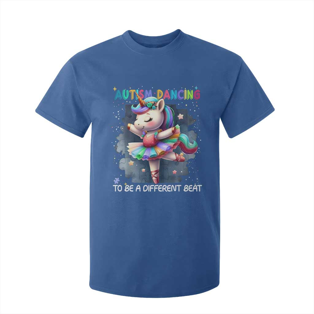 Autism Support Unicorn T Shirt For Kid Ballet Dancing To A Different Beat
