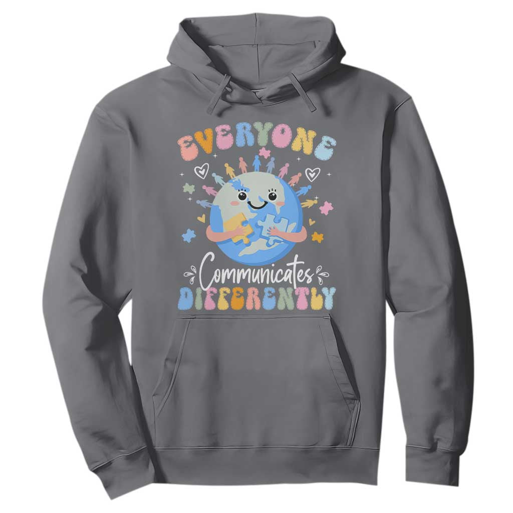 Autism Support Sped Teacher Hoodie Everyone Communicates Differently