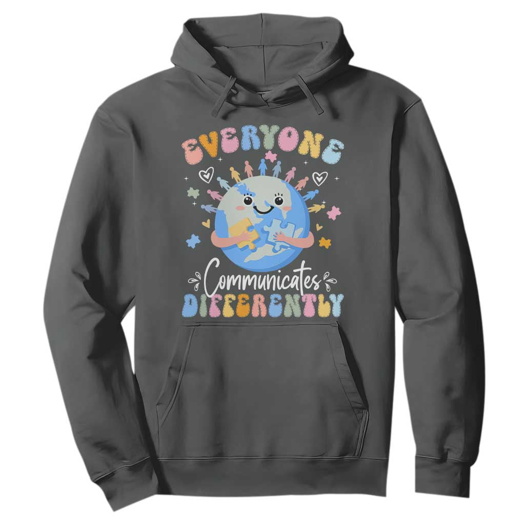 Autism Support Sped Teacher Hoodie Everyone Communicates Differently