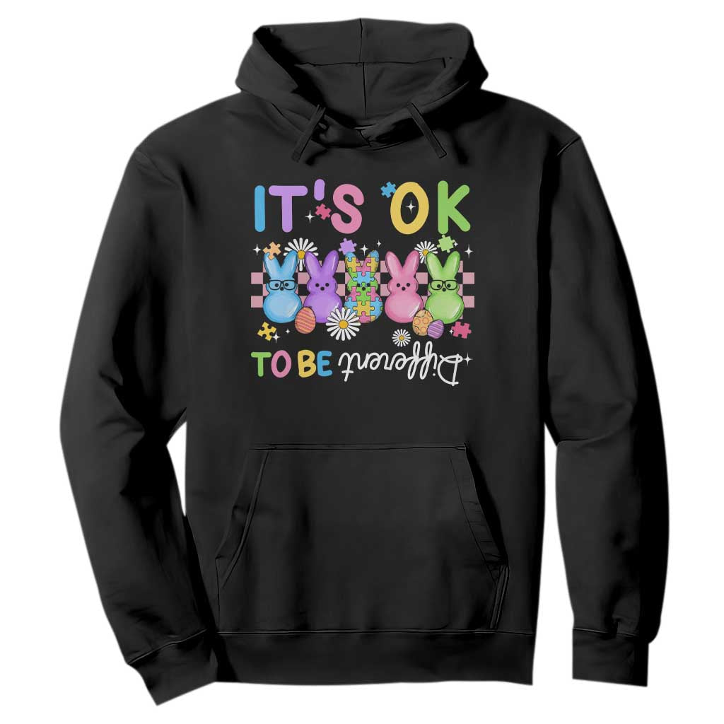 It’s Okay To Be Different Hoodie Bunny Puzzle Autism Support Easter
