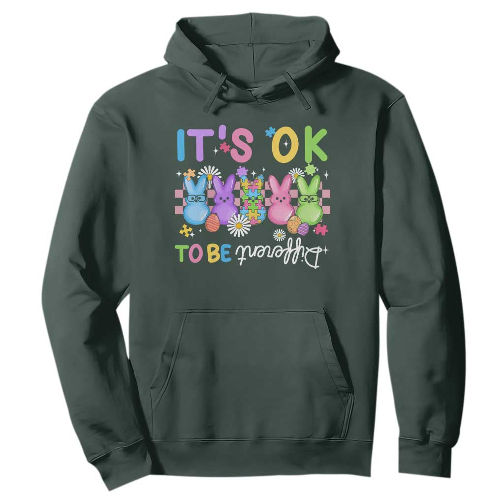 It’s Okay To Be Different Hoodie Bunny Puzzle Autism Support Easter