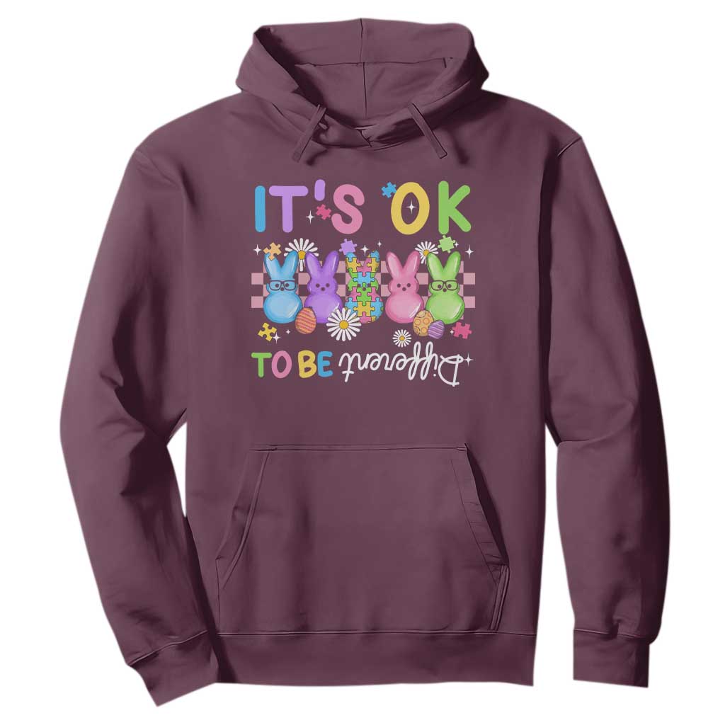 It’s Okay To Be Different Hoodie Bunny Puzzle Autism Support Easter