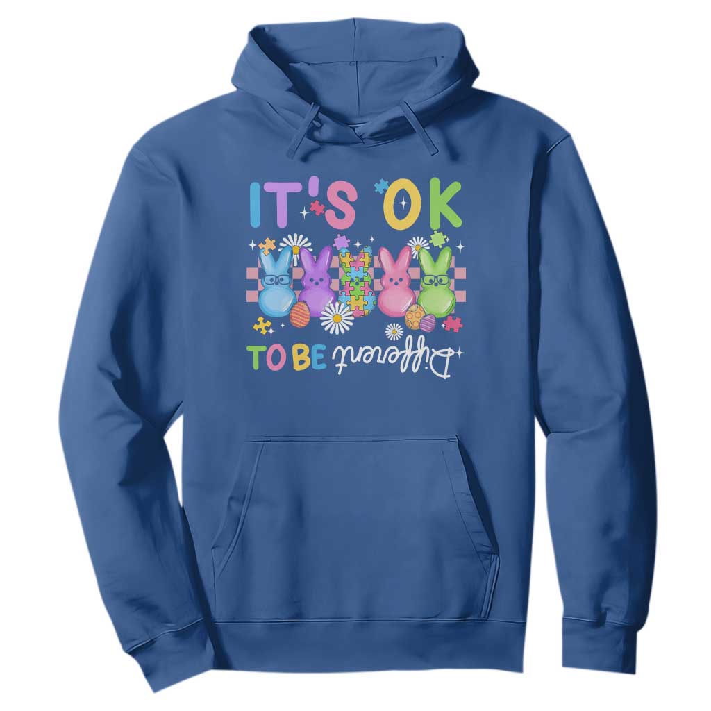 It’s Okay To Be Different Hoodie Bunny Puzzle Autism Support Easter