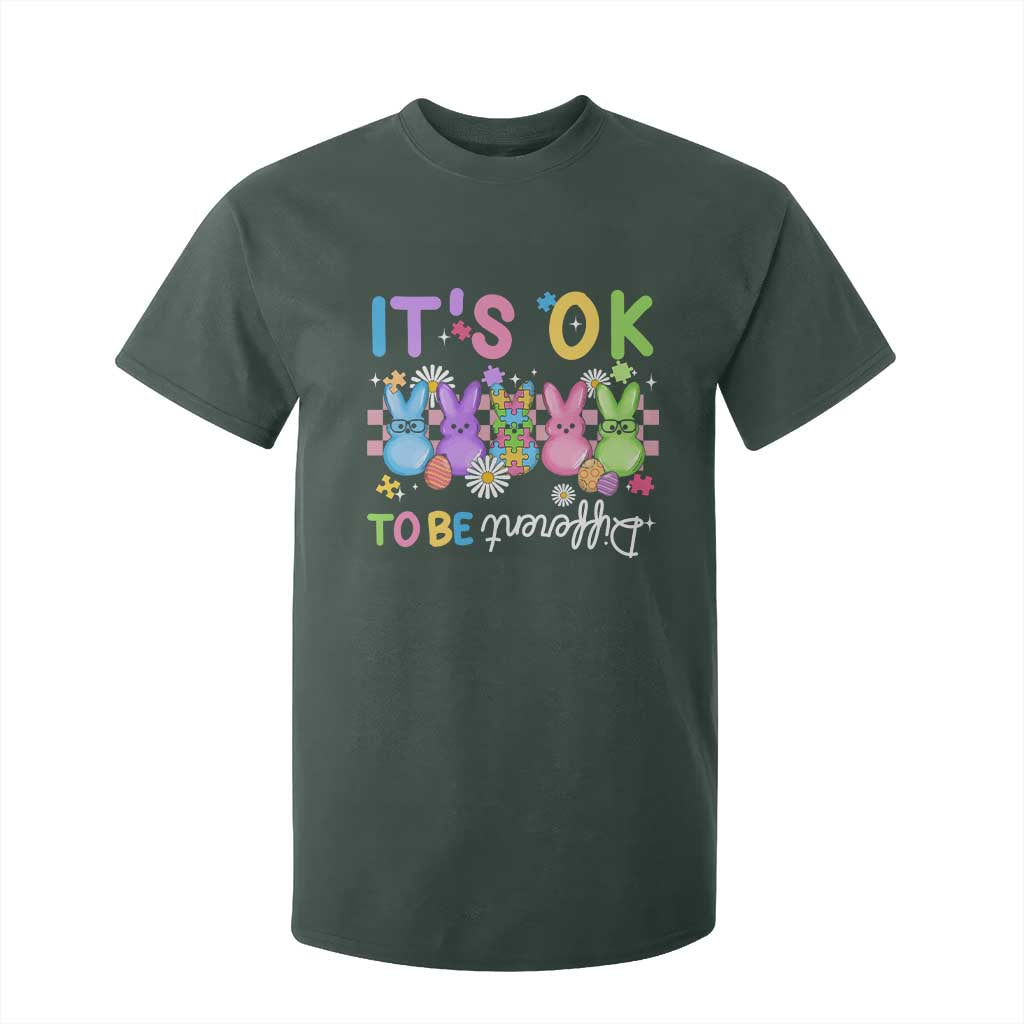 It’s Okay To Be Different T Shirt For Kid Bunny Puzzle Autism Support Easter
