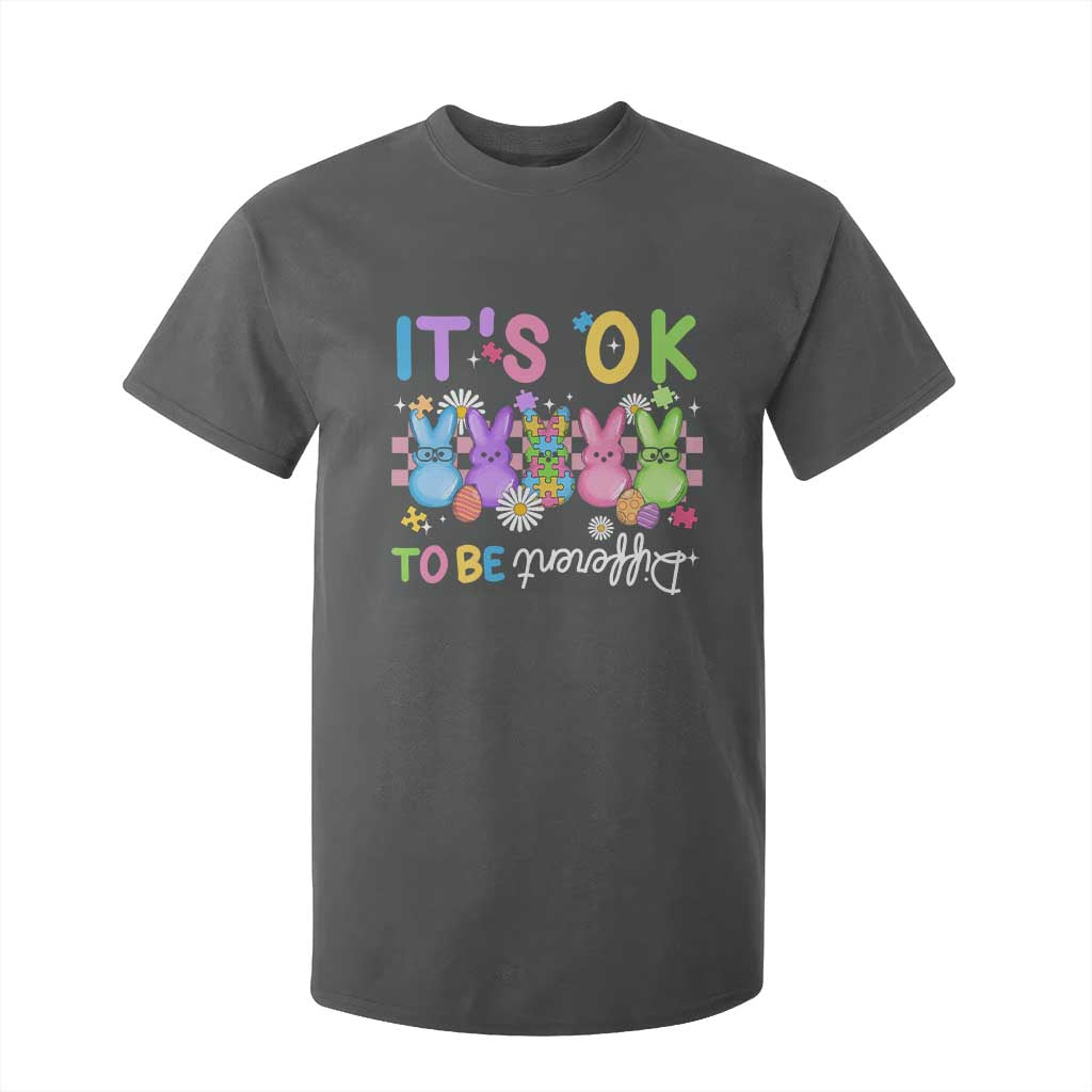 It’s Okay To Be Different T Shirt For Kid Bunny Puzzle Autism Support Easter