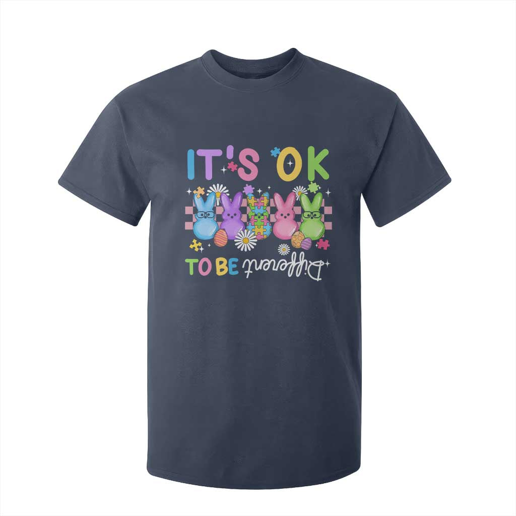 It’s Okay To Be Different T Shirt For Kid Bunny Puzzle Autism Support Easter