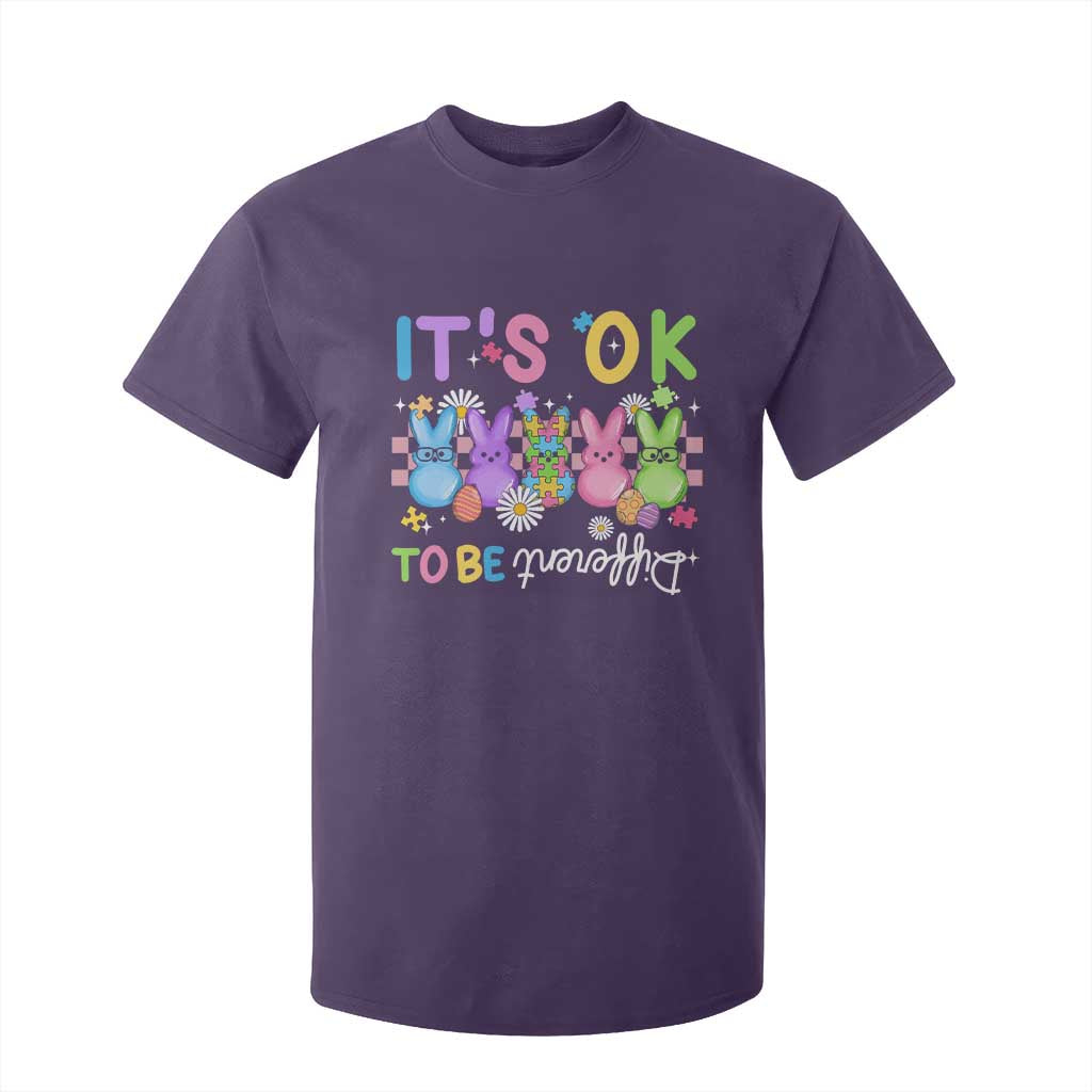 It’s Okay To Be Different T Shirt For Kid Bunny Puzzle Autism Support Easter