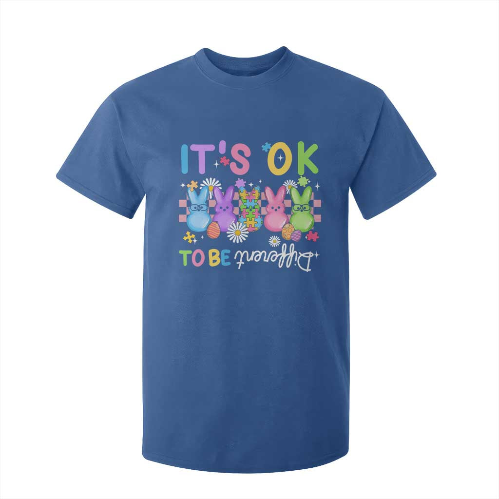It’s Okay To Be Different T Shirt For Kid Bunny Puzzle Autism Support Easter