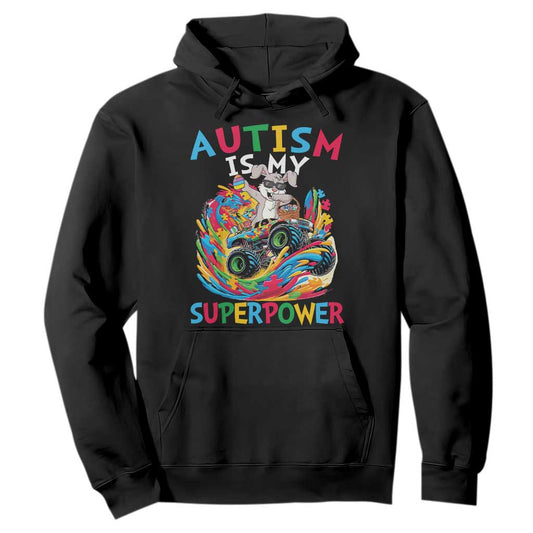 Autism Support Easter Hoodie Dabbing Bunny Monster Truck Lovers
