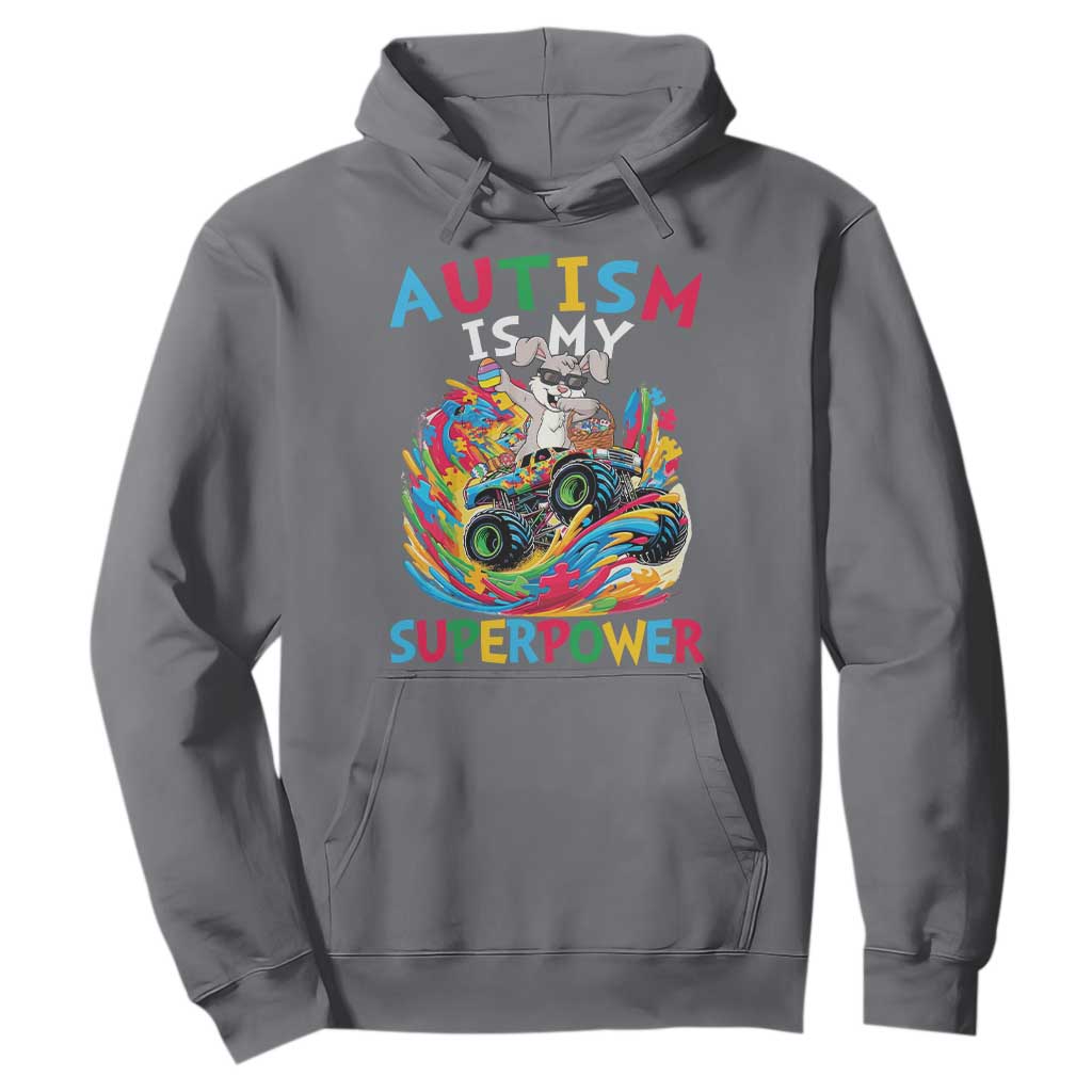 Autism Support Easter Hoodie Dabbing Bunny Monster Truck Lovers
