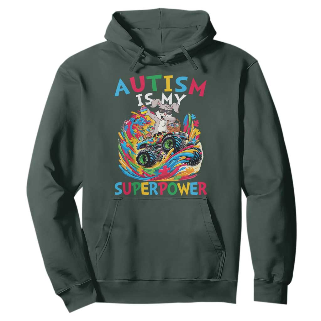 Autism Support Easter Hoodie Dabbing Bunny Monster Truck Lovers