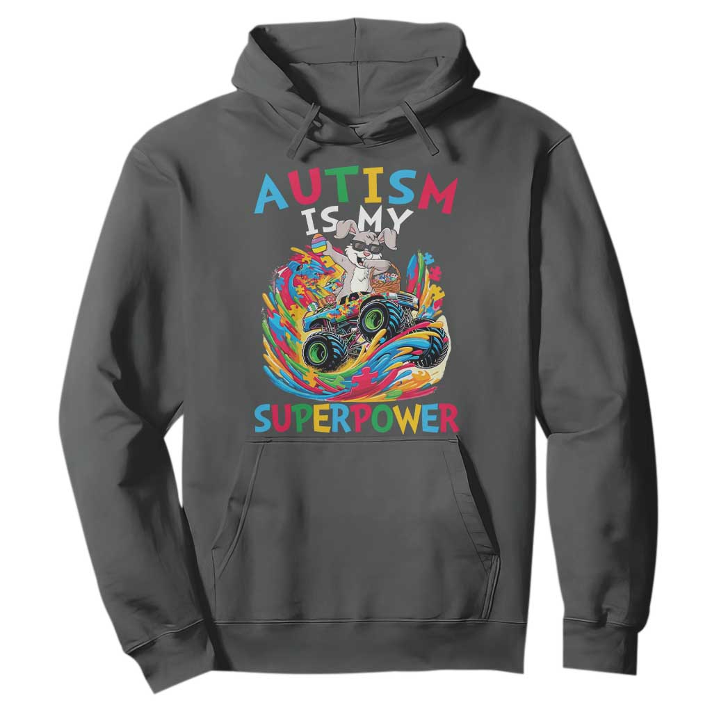 Autism Support Easter Hoodie Dabbing Bunny Monster Truck Lovers