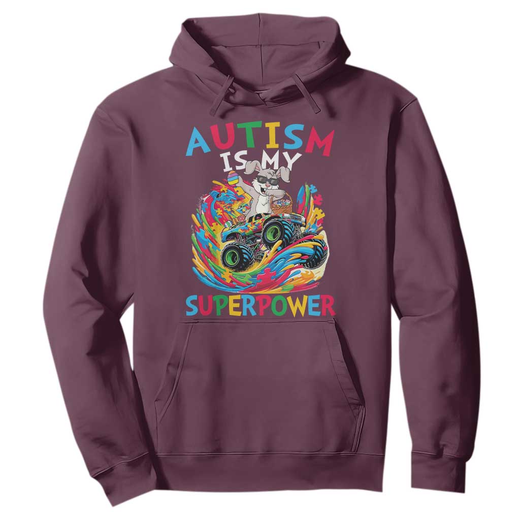 Autism Support Easter Hoodie Dabbing Bunny Monster Truck Lovers