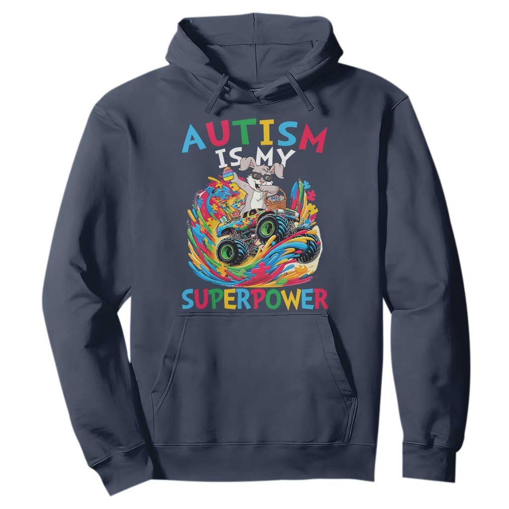 Autism Support Easter Hoodie Dabbing Bunny Monster Truck Lovers