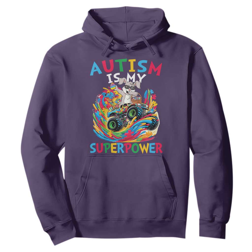Autism Support Easter Hoodie Dabbing Bunny Monster Truck Lovers