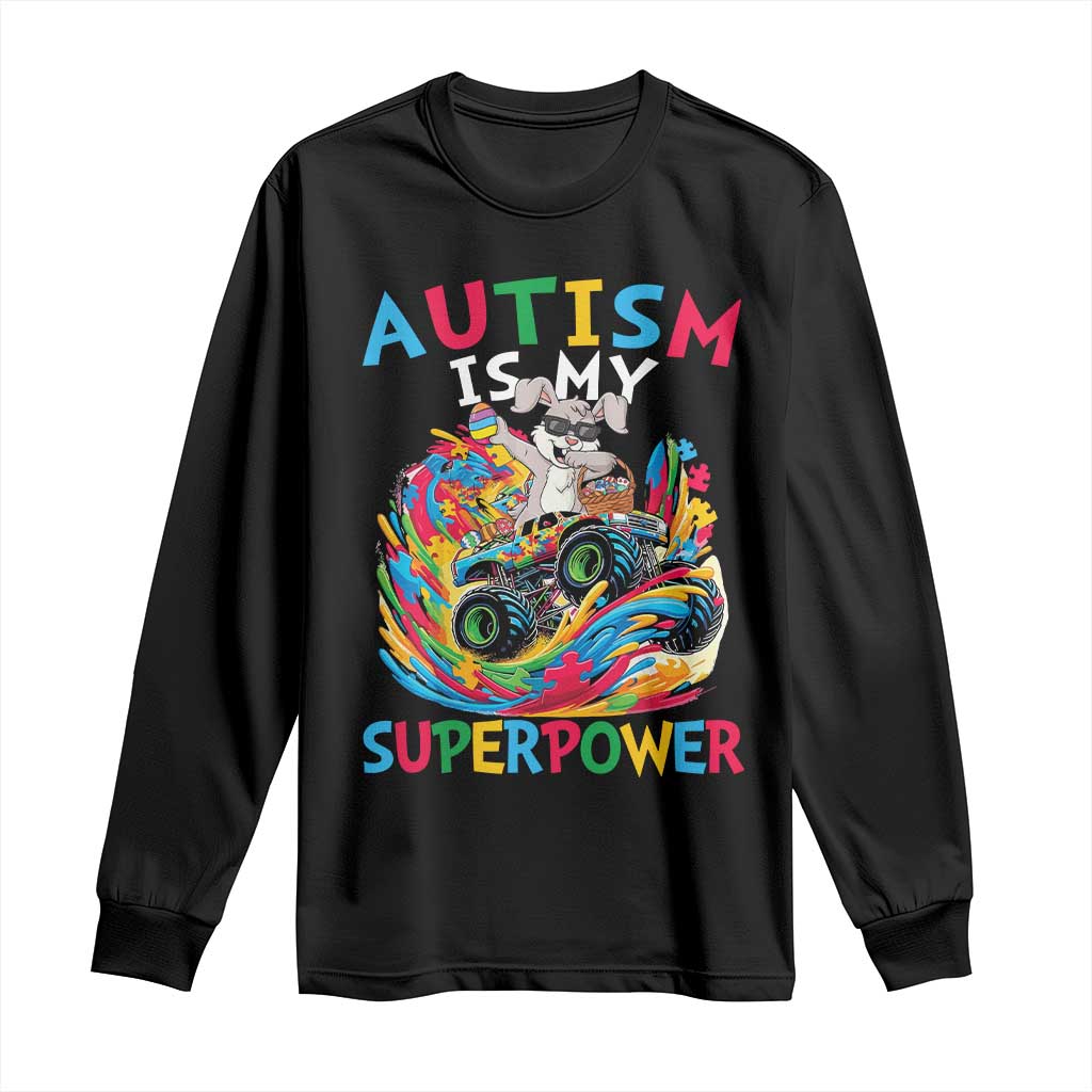 Autism Support Easter Long Sleeve Shirt Dabbing Bunny Monster Truck Lovers