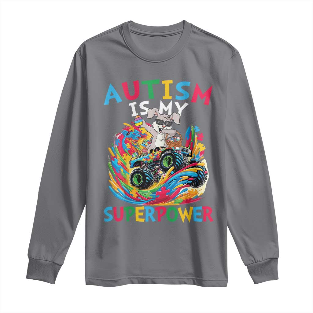 Autism Support Easter Long Sleeve Shirt Dabbing Bunny Monster Truck Lovers
