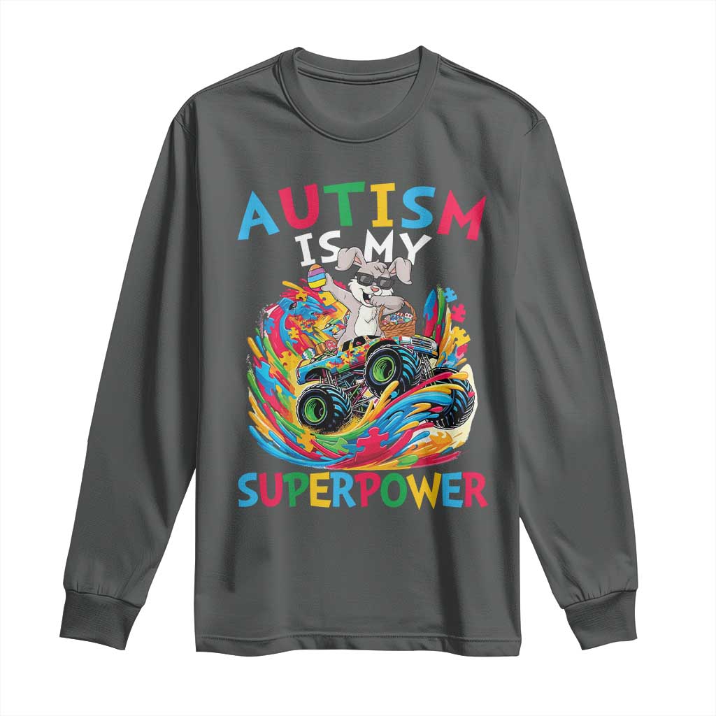 Autism Support Easter Long Sleeve Shirt Dabbing Bunny Monster Truck Lovers