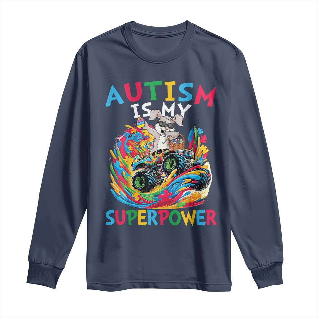 Autism Support Easter Long Sleeve Shirt Dabbing Bunny Monster Truck Lovers