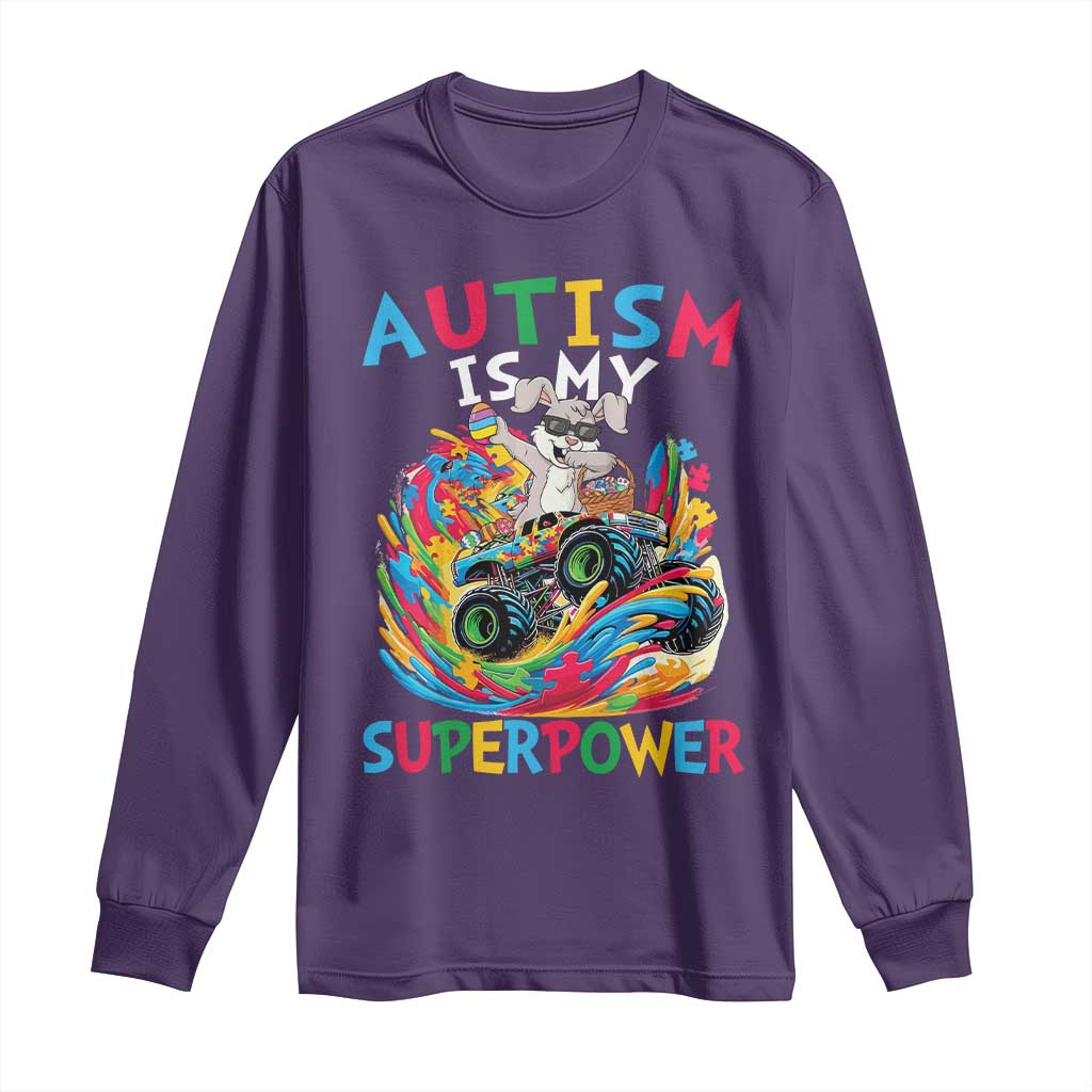 Autism Support Easter Long Sleeve Shirt Dabbing Bunny Monster Truck Lovers