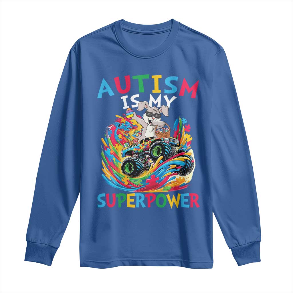 Autism Support Easter Long Sleeve Shirt Dabbing Bunny Monster Truck Lovers