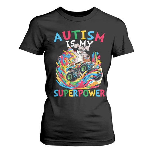 Autism Support Easter T Shirt For Women Dabbing Bunny Monster Truck Lovers