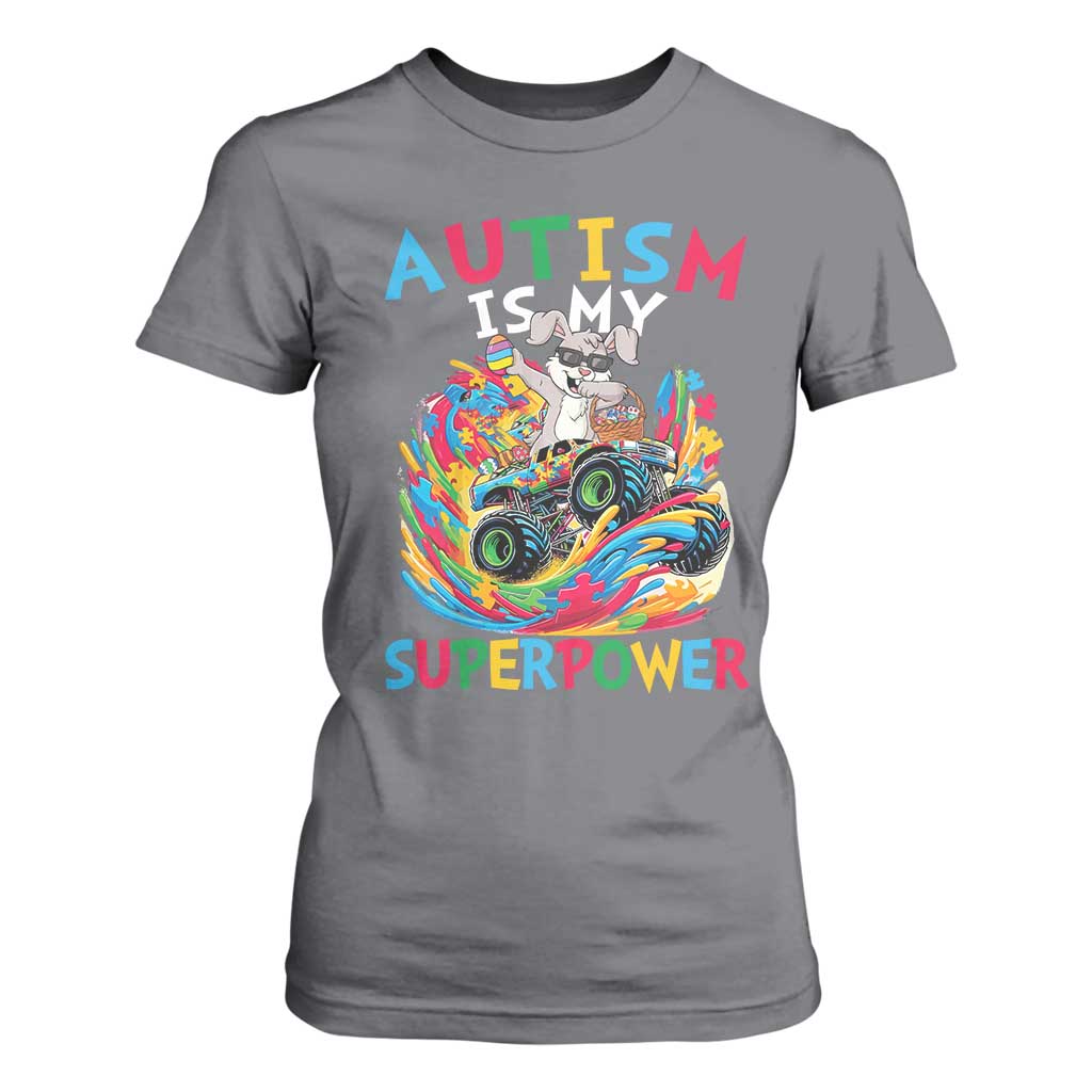 Autism Support Easter T Shirt For Women Dabbing Bunny Monster Truck Lovers