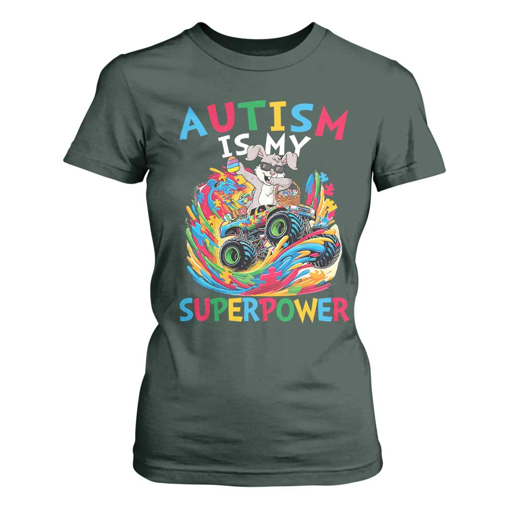 Autism Support Easter T Shirt For Women Dabbing Bunny Monster Truck Lovers