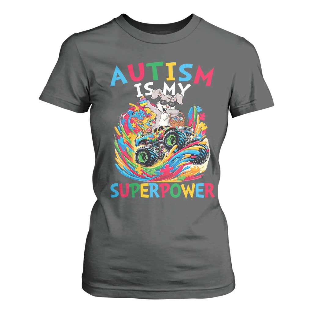 Autism Support Easter T Shirt For Women Dabbing Bunny Monster Truck Lovers