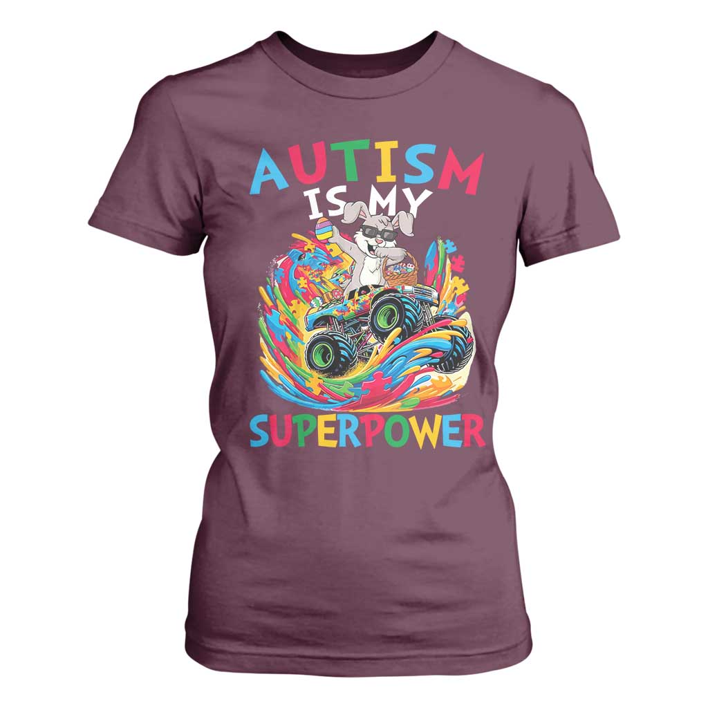Autism Support Easter T Shirt For Women Dabbing Bunny Monster Truck Lovers