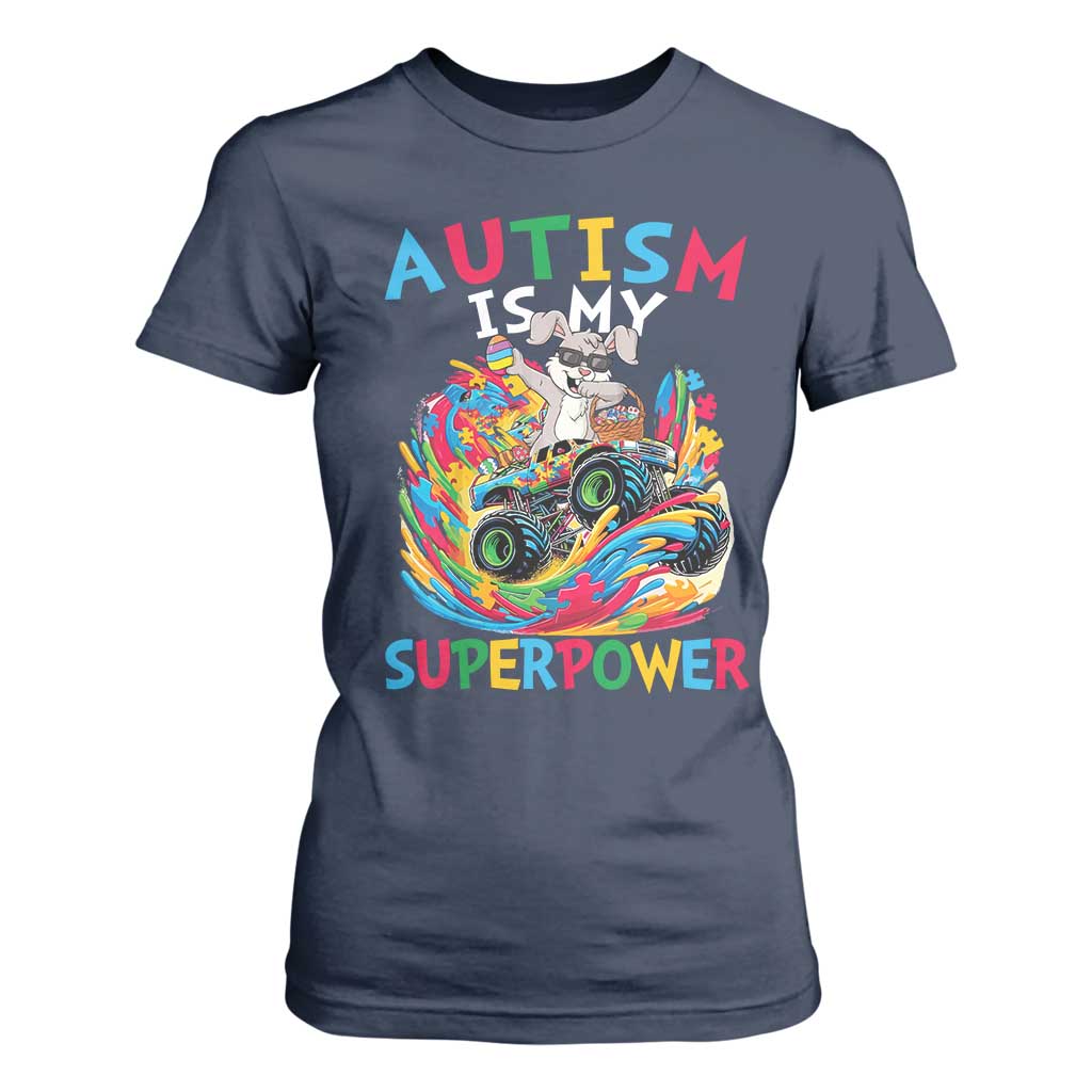 Autism Support Easter T Shirt For Women Dabbing Bunny Monster Truck Lovers