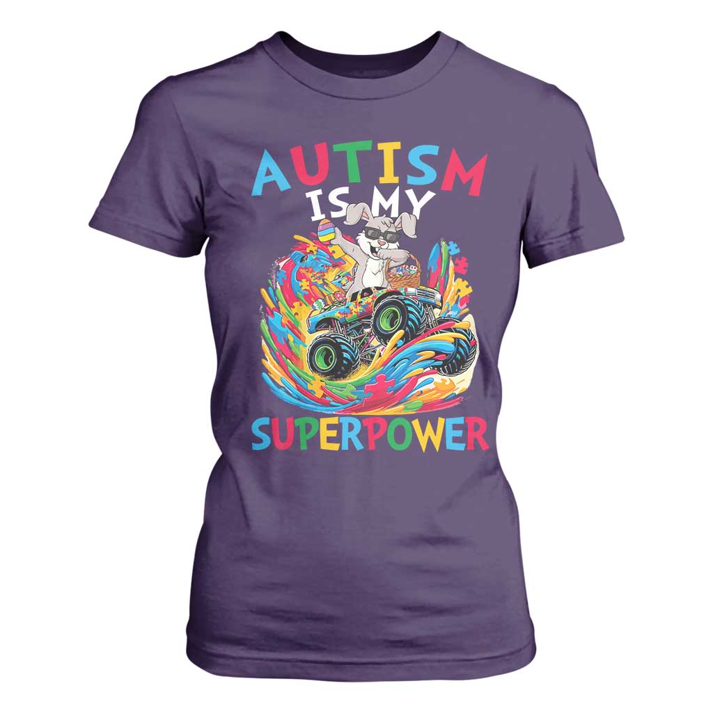Autism Support Easter T Shirt For Women Dabbing Bunny Monster Truck Lovers