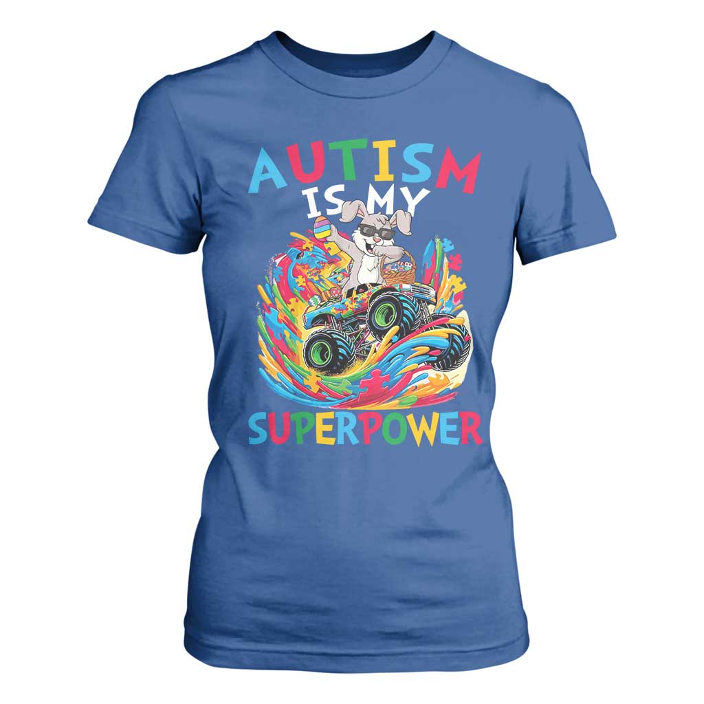 Autism Support Easter T Shirt For Women Dabbing Bunny Monster Truck Lovers