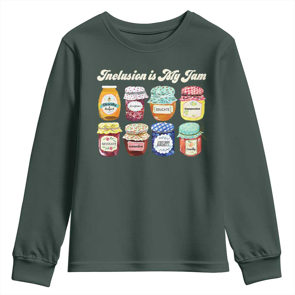 Inclusion Is My Jam Youth Sweatshirt Special Education Teacher Autism Support