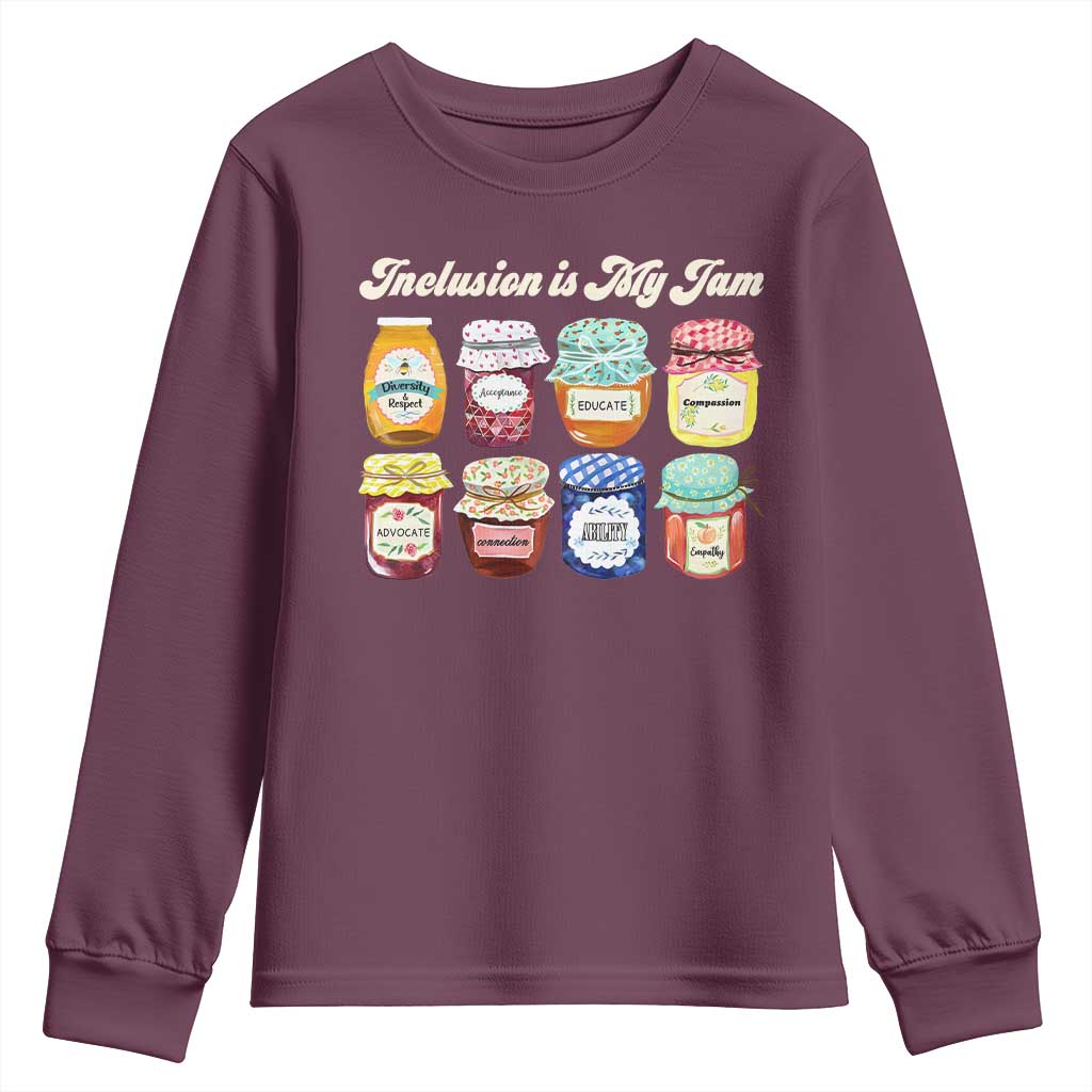 Inclusion Is My Jam Youth Sweatshirt Special Education Teacher Autism Support