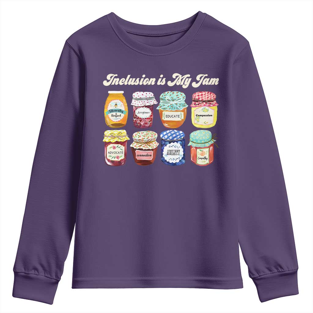 Inclusion Is My Jam Youth Sweatshirt Special Education Teacher Autism Support