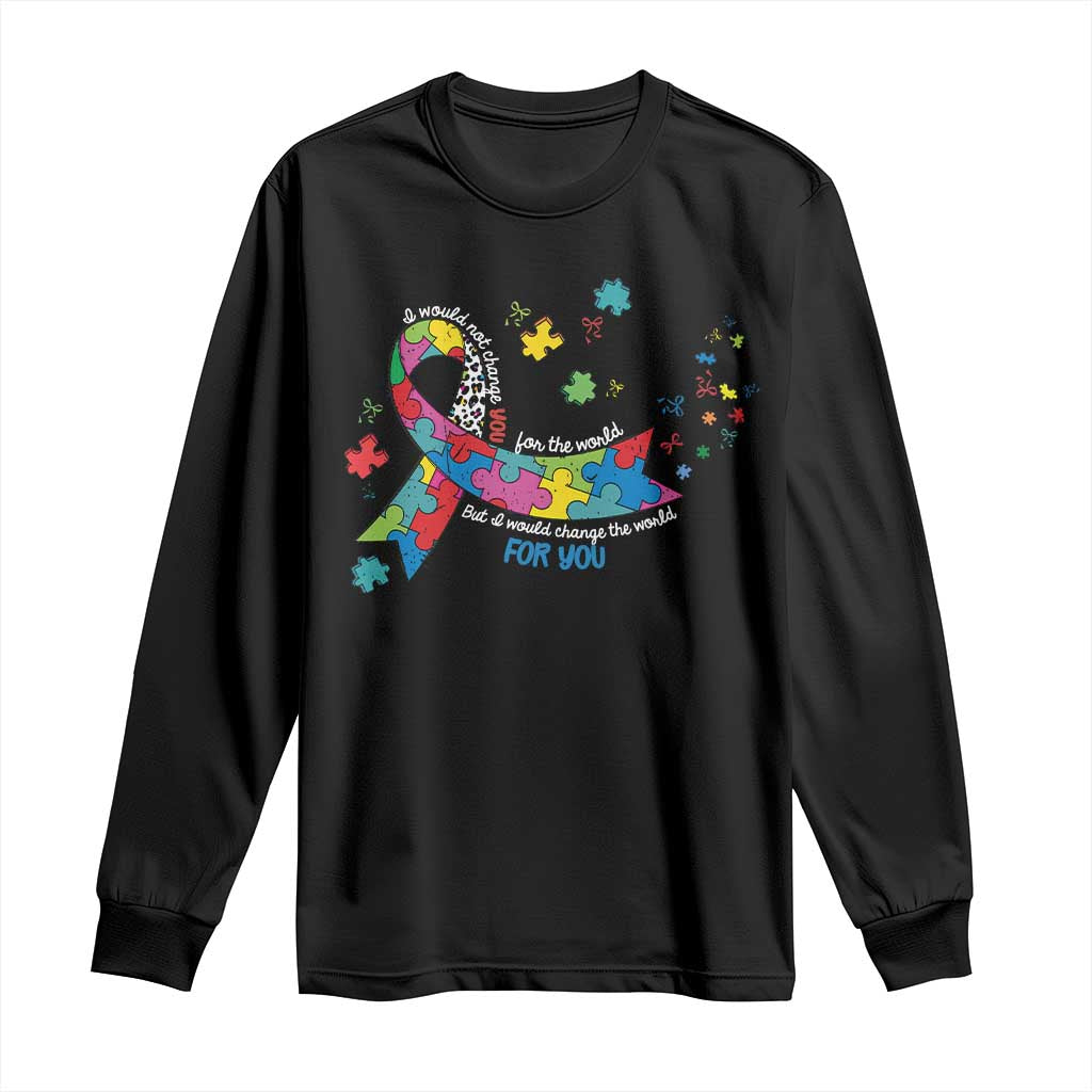 Autism Support Coquette Bow Long Sleeve Shirt Special Education Teacher