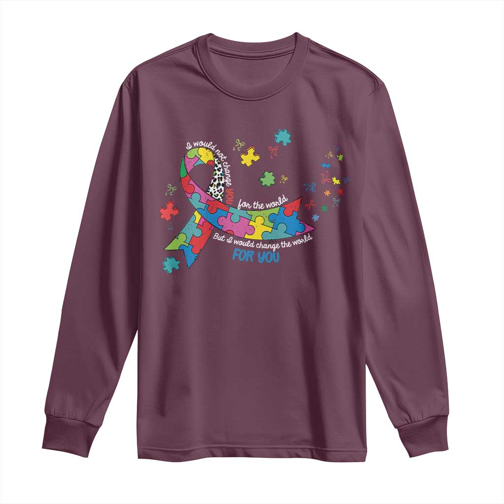 Autism Support Coquette Bow Long Sleeve Shirt Special Education Teacher