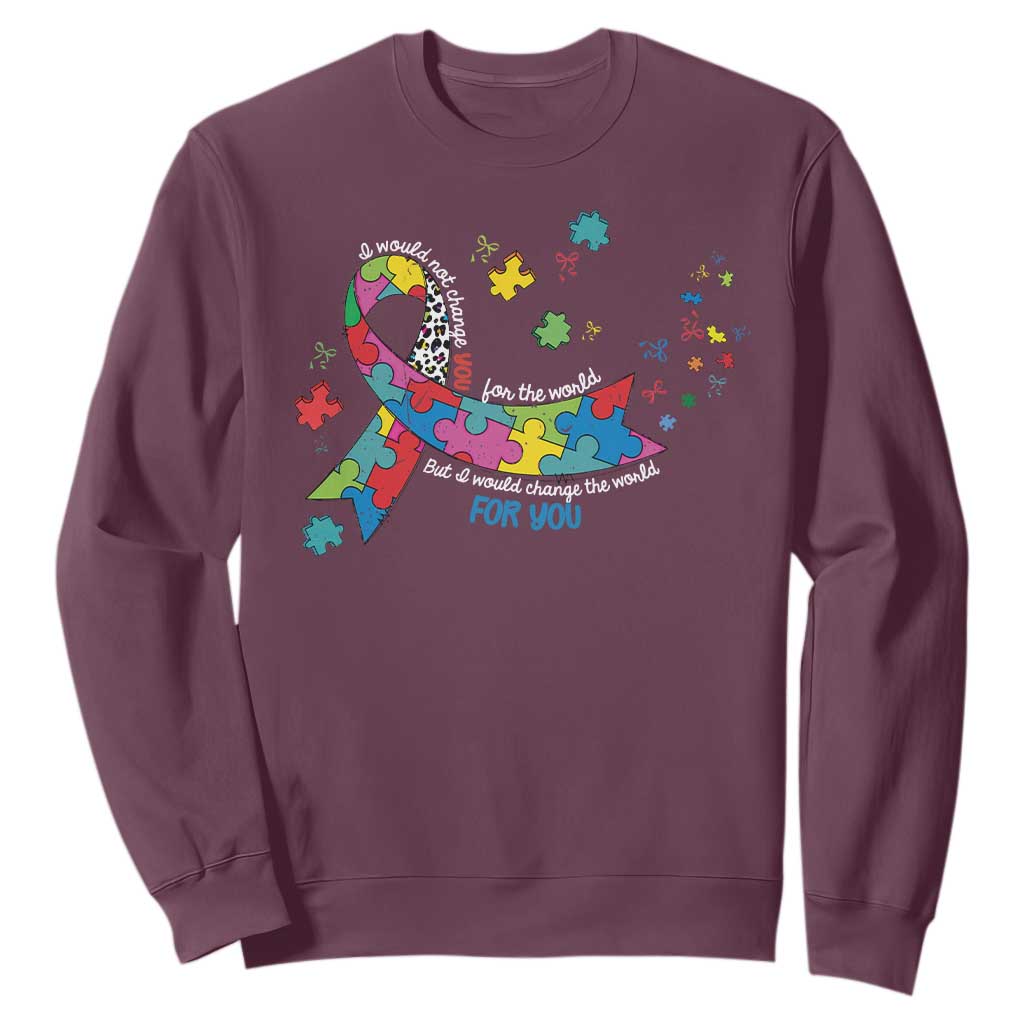 Autism Support Coquette Bow Sweatshirt Special Education Teacher