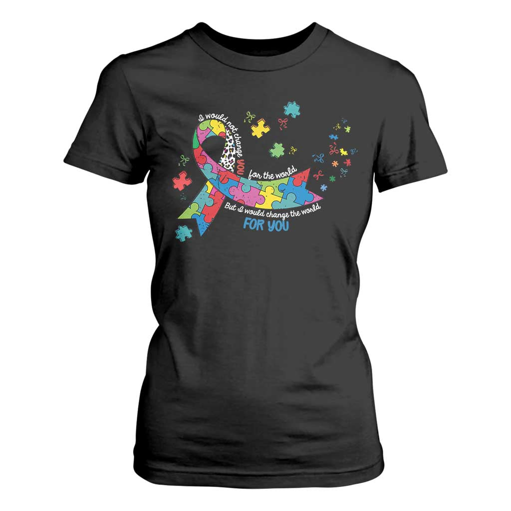 Autism Support Coquette Bow T Shirt For Women Special Education Teacher
