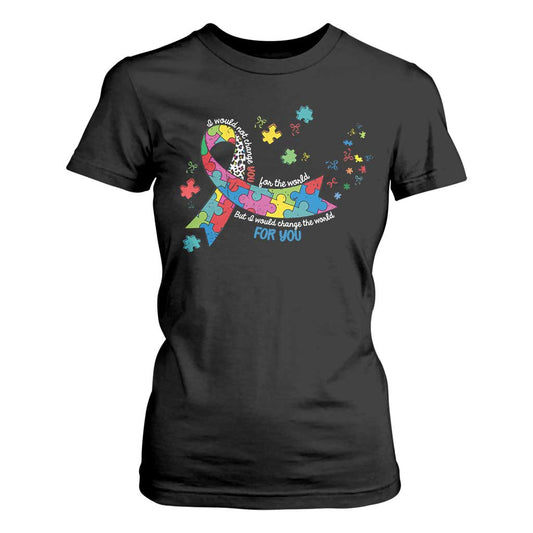 Autism Support Coquette Bow T Shirt For Women Special Education Teacher