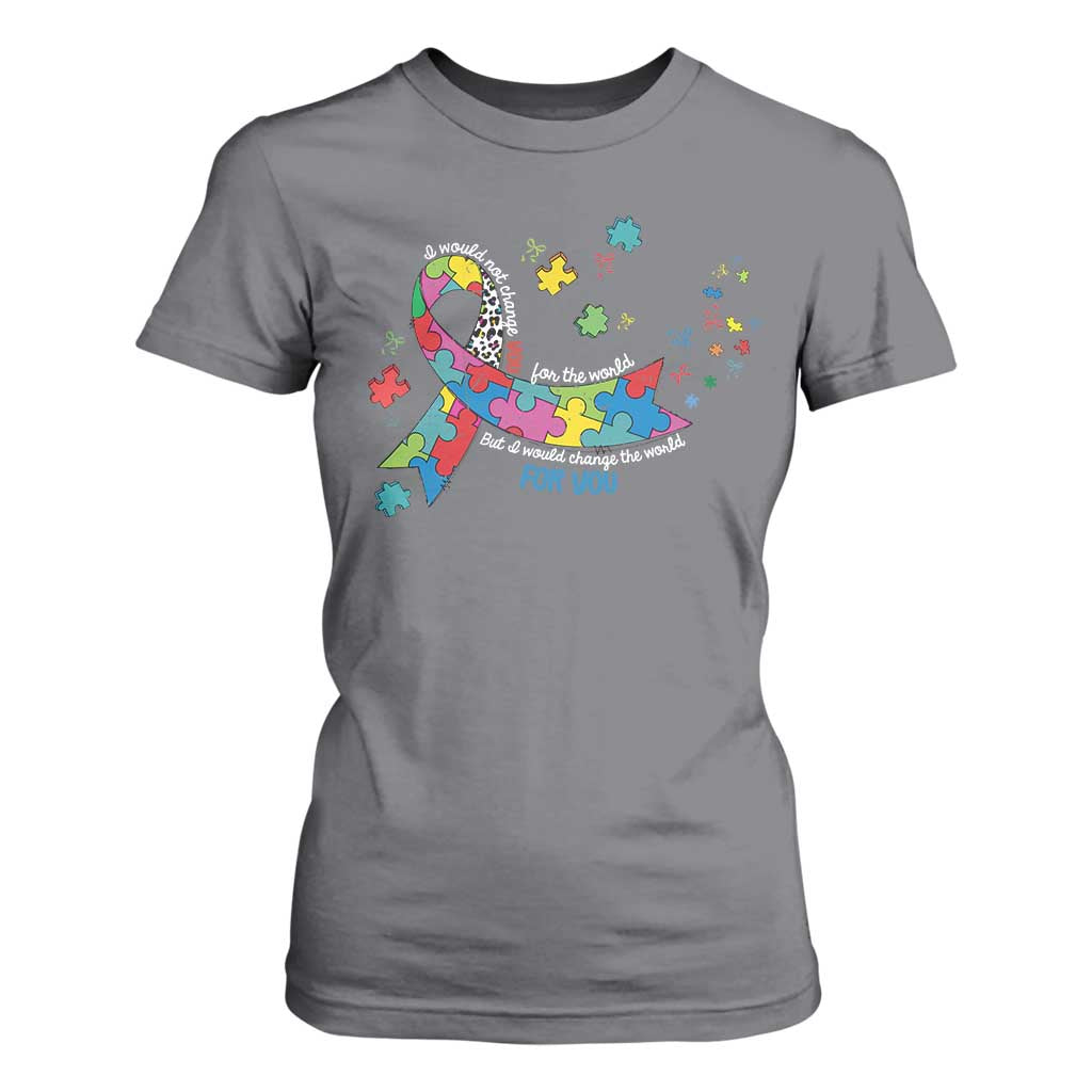 Autism Support Coquette Bow T Shirt For Women Special Education Teacher