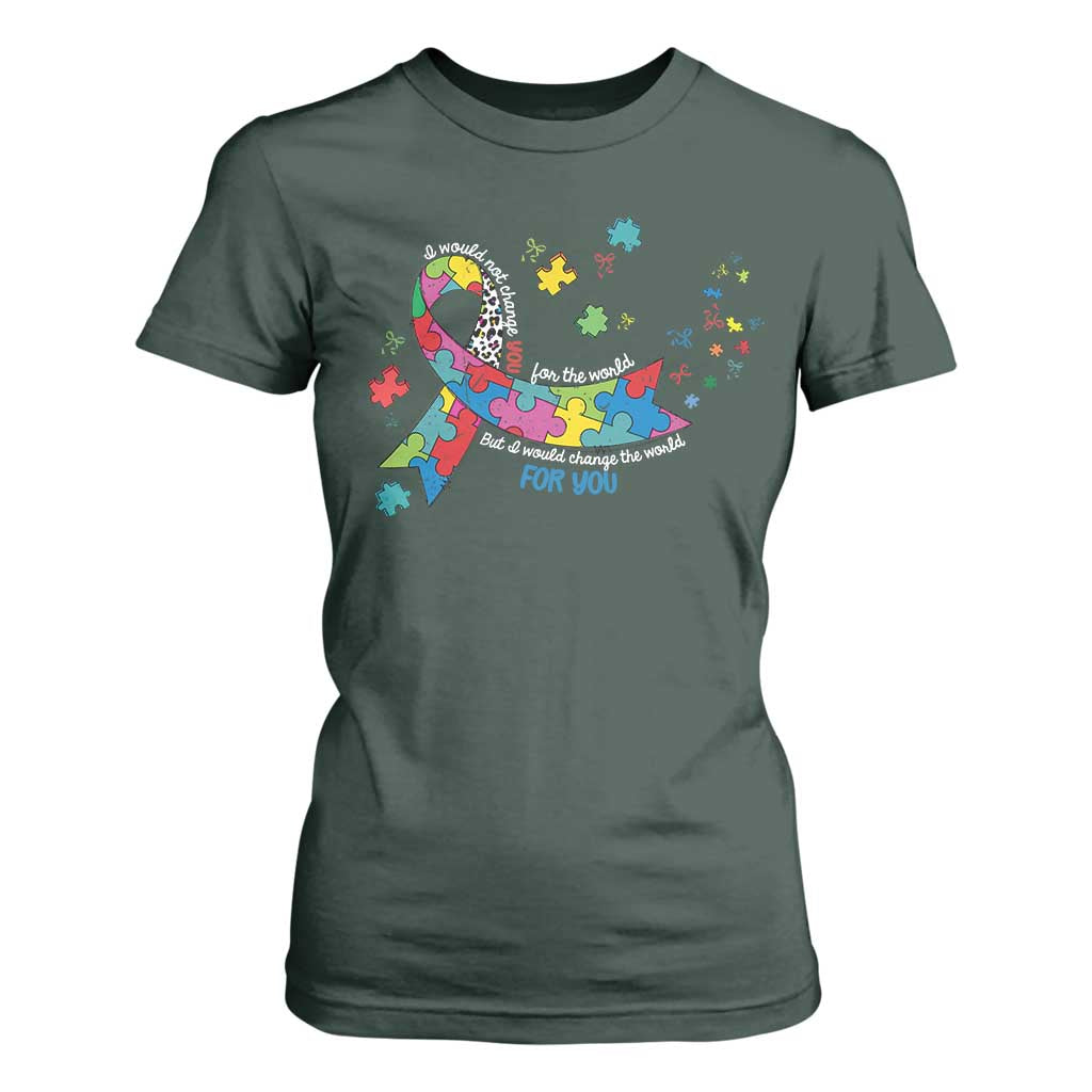 Autism Support Coquette Bow T Shirt For Women Special Education Teacher