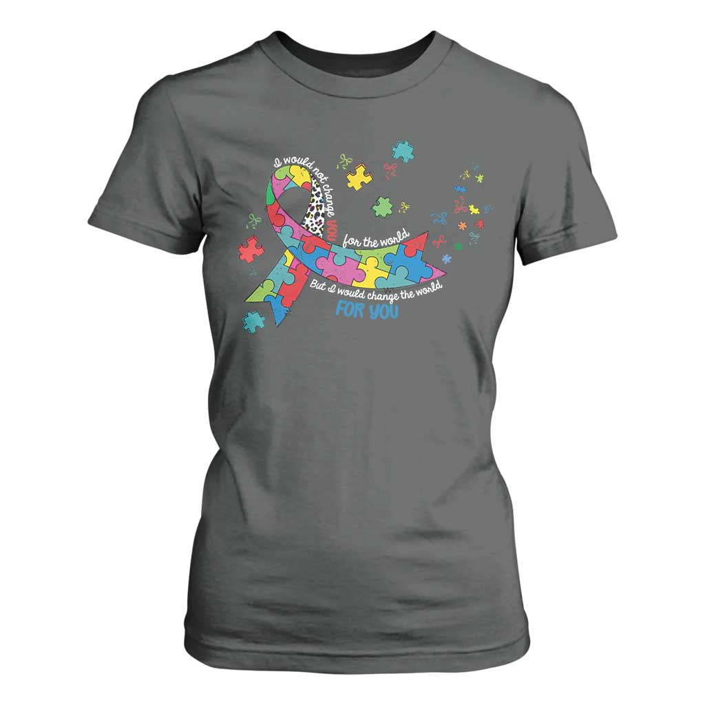 Autism Support Coquette Bow T Shirt For Women Special Education Teacher