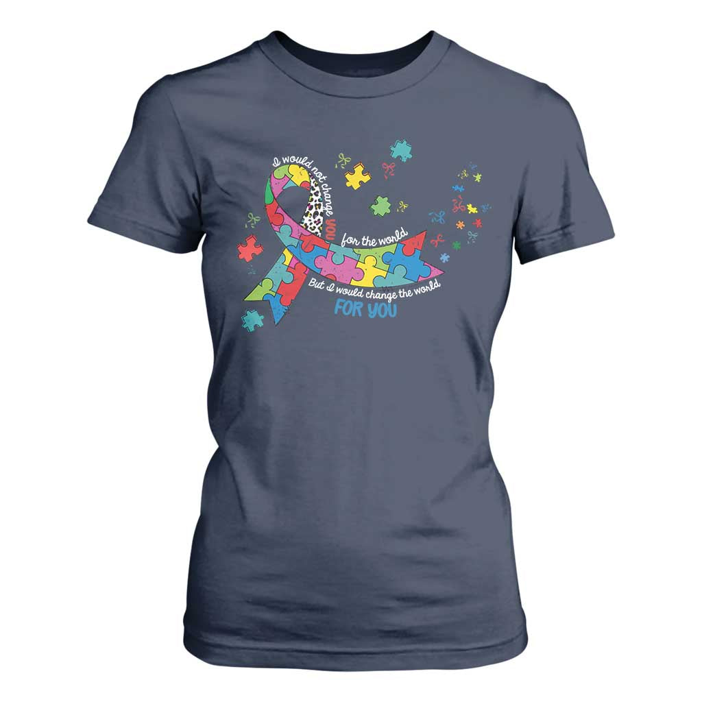 Autism Support Coquette Bow T Shirt For Women Special Education Teacher